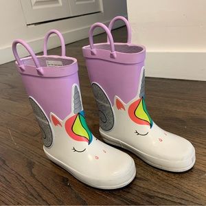 Girls sz 9 unicorn rainboots cat & jack